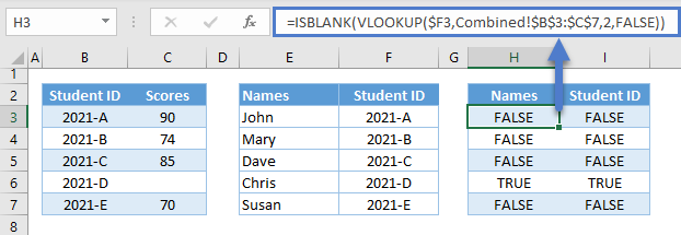 Format if vlookup is blank desglose paso1