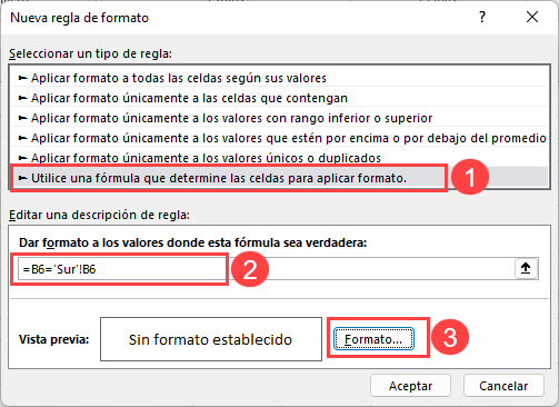 Formato Condicional Comparar Dos Hojas Paso2 en Excel