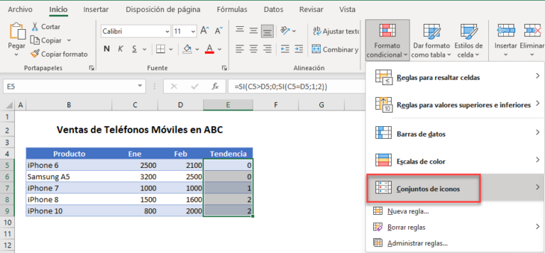 Cómo Utilizar Conjuntos de Iconos de Comparación en Excel y Google ...