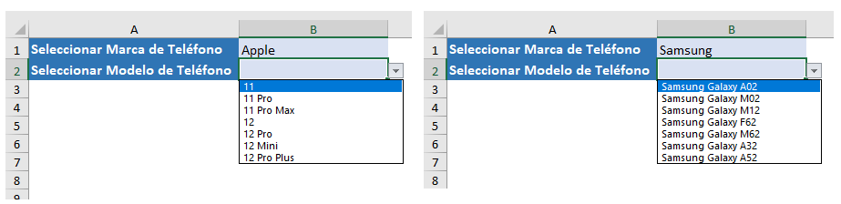 Lista Desplegable en Cascada en Excel