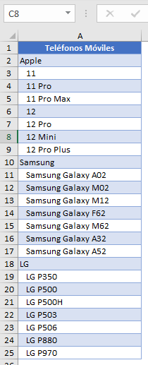 Lista de Marcas Modelos de Teléfonos