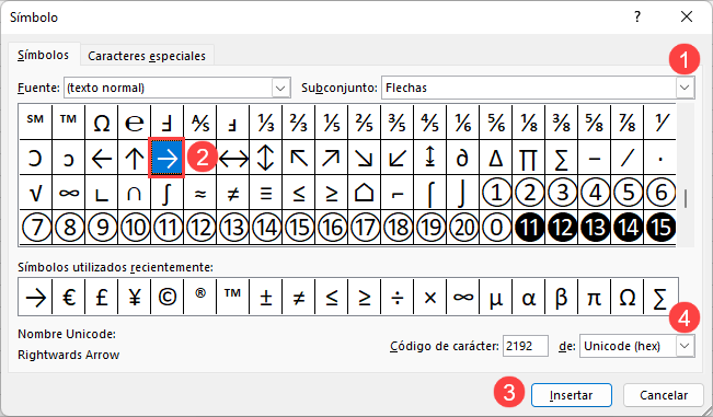 Mapa de Símbolos en Excel