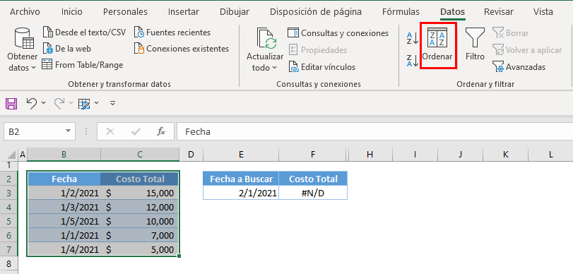 Ordenar manualmente paso1