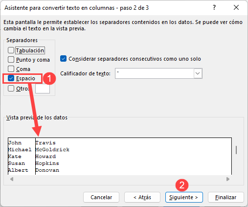 Ordenar por Apellidos en Excel Paso3