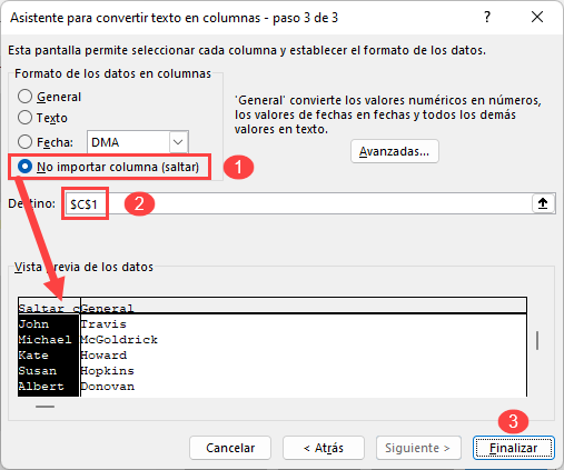 Ordenar por Apellidos en Excel Paso4