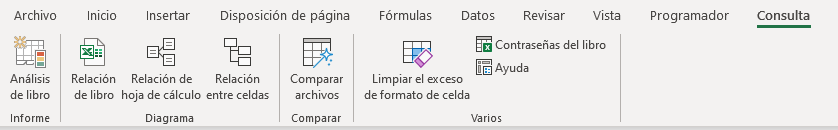 Pestaña Consulta en Excel