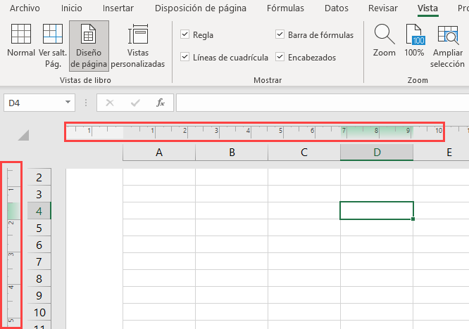 Cómo Mostrar la Regla en Excel - Automate Excel