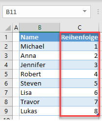 Reihenfolge von Daten umkehren 1