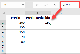 Restar Varias Celdas Columnas en Excel