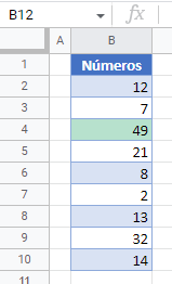 Resultado de Formato Condicional Máximo en Google Sheets