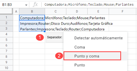 Separar Varias Lineas Paso2 en Google Sheets