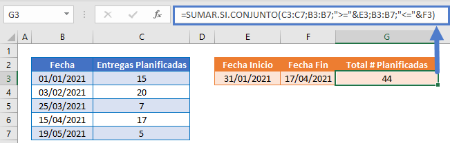 Suma Si Rango de Fechas Excel y Google Sheets Automate Excel