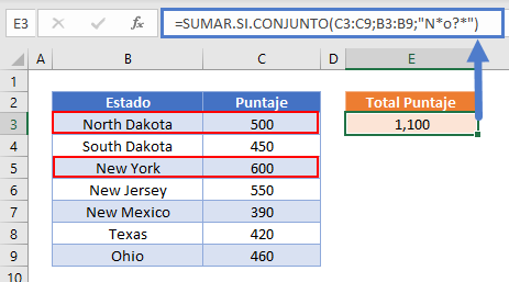 Sumar Si Inicia con un Texto Específico y Contiene otro en Excel