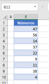 Tabla de Números