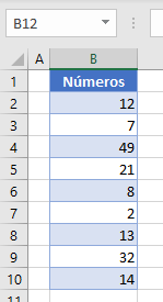 Tabla para Ejemplo Top 1 en Excel