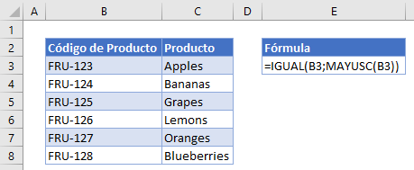 Validación de Datos Sólo Mayúsculas en Excel