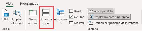 Vista Ver en Paralelo Organizar Todo