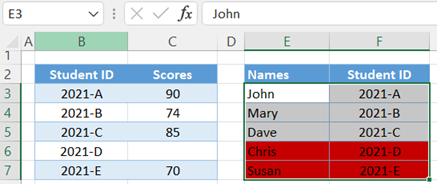 Xlookup apply conditional formatting step6