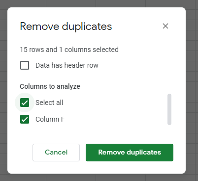 datavalidation duplicates gs remove duplicates
