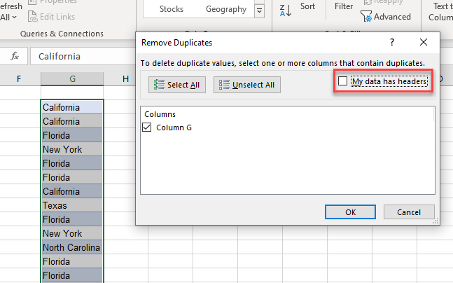 datavalidation remove headers