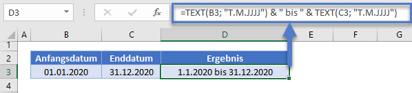datumsbereich erstellen text funktion