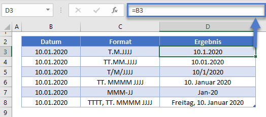 datumsformat aendern benutzerdefinierte zellenformatierungen