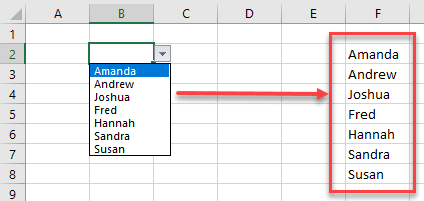 dropdown values amended