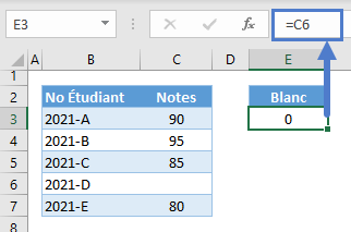 exemple recherchev espace blanc retourne 0