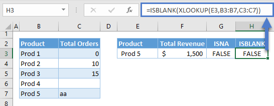 ifs function isblank xlookup