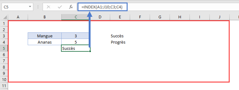 obtenir valeur fonction index 2