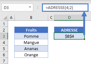 obtenir valeur fonction index indirect etape 1