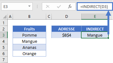 obtenir valeur fonction index indirect etape 2