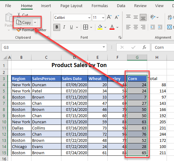 paste special excel copy format