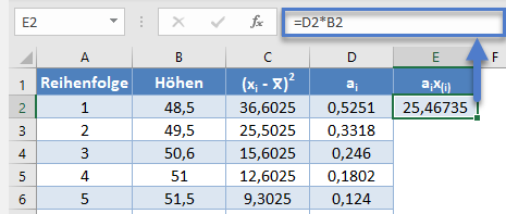 shapiro wilk test aixi formel