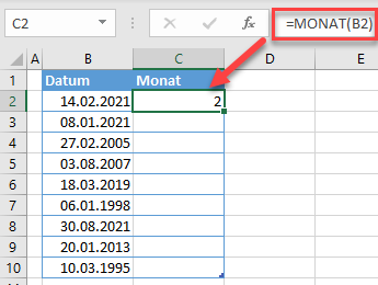 sortieren Datum nach Monaten Formel 1a