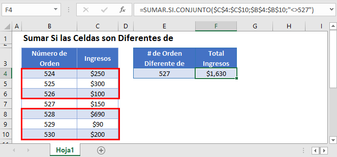 sumar si diferente de