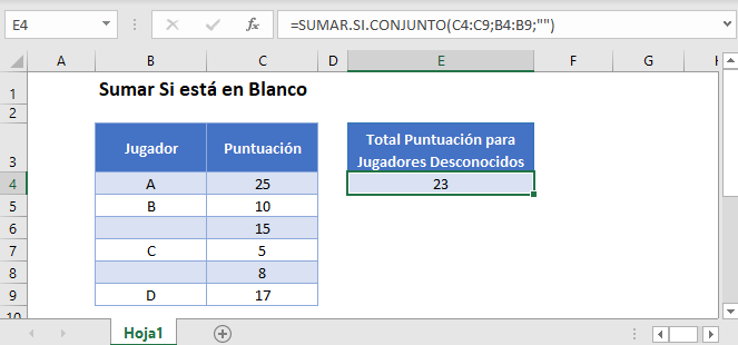 sumar si esta en blanco