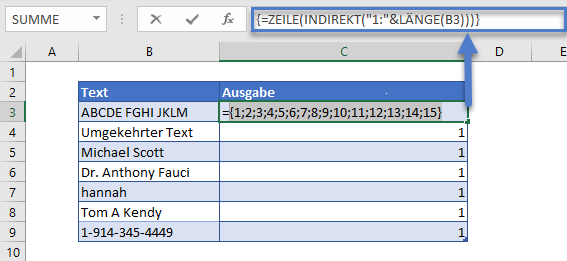 text umkehren dynamisches array schritt1