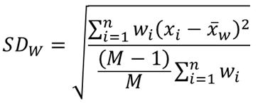 Weighted Standard Deviation Formula