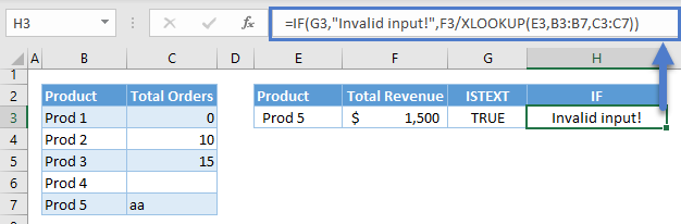 xlookup if with istext if function