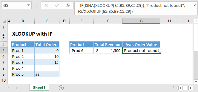 xlookup with if