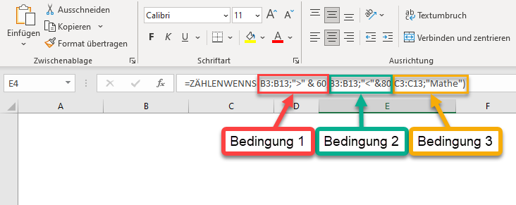 zaehlenwenns funktion drei bedingungen