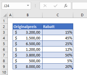 zahl prozentual reduzieren schritt1