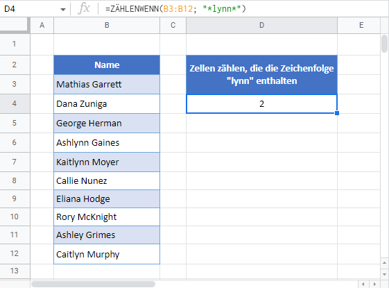 zellen zaehlen spezifischer text google sheets