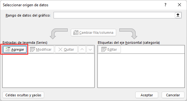 Agregar Series a Gráfico en Excel