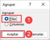 Agrupar Cuadro de Diálogo en Excel
