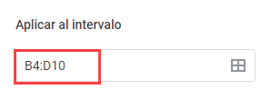 Aplicar al Intervalo B4:D10