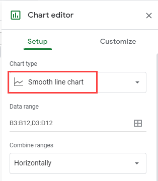 Chart Editor in Google Sheets