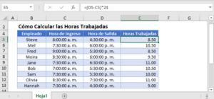 Cómo Calcular las Horas Trabajadas - Excel y Google Sheets - Automate Excel