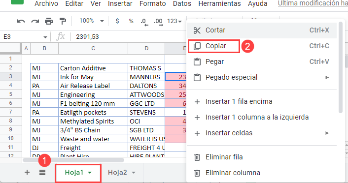 Copiar Formato a Varias Hojas en Google Sheets